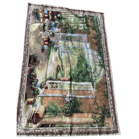 French Doors Tapestry Wall Hanging By Susan Colclough Arts Uniq 56x36 “ USA Made - Picture 5 of 6